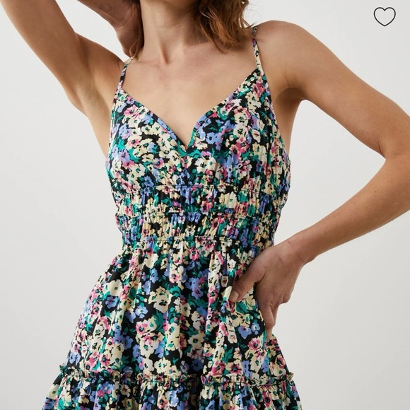 Rails Carmen Wildflower Dress Size Medium Mini Smocked Bodice Adjustable Straps - Picture 3 of 10